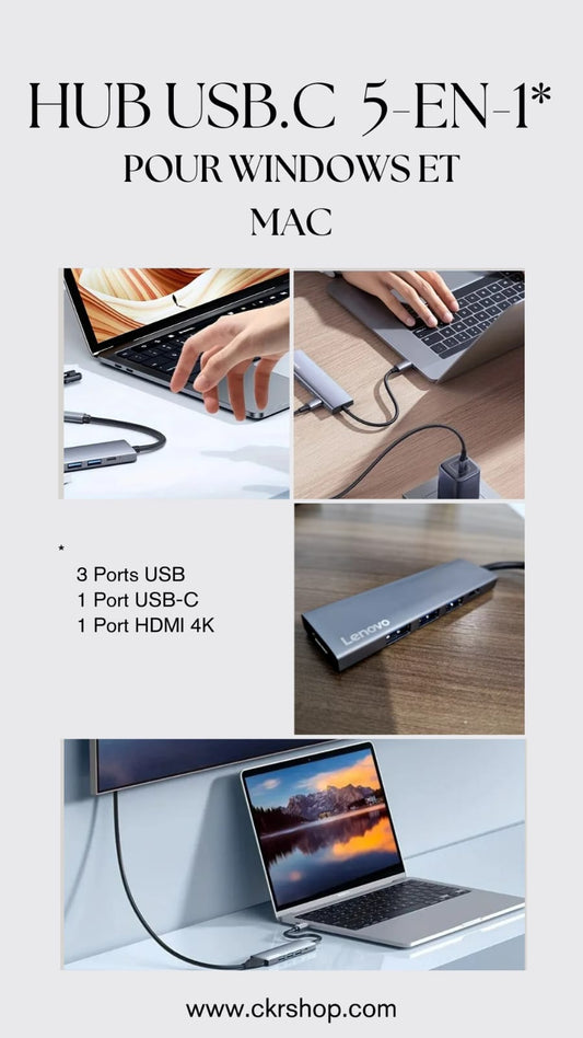 Hub Usb-C Lenovo 5-EN-1